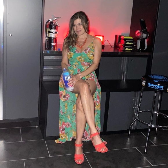 Guess Tropical print  high/low Romper - Picture 7 of 7